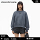 亞歷山大·王[甄選5折]alexanderwang官方女essential徽標圓領(lǐng)衛衣 水洗瀝青色 XS
