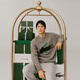 LACOSTE【王一博同款】法國鱷魚男裝保暖圓領(lǐng)羊毛針織衫|AH3145 W9D/深灰色 S 3 /170