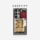CASETIFY Basquiat x CASETiFY 巴斯奎特聯名 皇冠拼貼 適用于三星Samsung Galaxy S24+ ultra 三星手機殼 鏡框支架（透明黑框） Samsung Gal