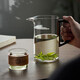 憶壺茶泡茶杯茶水分離月牙杯過(guò)濾玻璃耐高溫辦公室茶壺一人用一杯一壺