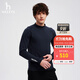 哈吉斯（HAZZYS）男裝【倫敦時(shí)裝周同款】秋冬款長(cháng)袖T恤男半高領(lǐng)上衣ABTZE0BCEG2 藏青色NV XL （180/100A 50）