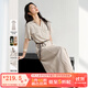 梵希蔓襯衫連衣裙女2025年夏季新款簡(jiǎn)約POLO領(lǐng)收腰顯瘦直筒裙裙 M9817 燕麥色 M