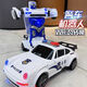 肯倫兒童玩具1-3歲警車(chē)自動(dòng)變形機器人萬(wàn)向燈光音樂(lè )嬰兒玩具小孩禮物 白色變形警車(chē)【充電款】