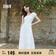森馬（Semir）連衣裙女白月光氣質(zhì)溫柔夏季2025蝴蝶結(jié)優(yōu)雅U領(lǐng)長裙109325114004