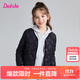 笛莎（DEESHA）童裝女童2025秋冬季甜美可愛(ài)連帽輕薄短款羽絨服 黑色70 160