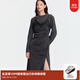 RE'VAN芮范2024冬季新品設計師款閨房風(fēng)緞面波點(diǎn)連衣裙RM91101141 深灰（花） M/38
