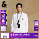 杰克·瓊斯（JACK&JONES）25年男裝秋季BSQ聯(lián)名長(cháng)袖T恤男個(gè)性寬松休閑重磅純棉圓領(lǐng)打底衫 A06雪白色 常規 M （175）