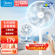 美的電風扇 家用落地扇 遙控定時宿舍臥室電風扇低噪輕音節(jié)能立式搖頭電扇 SAH30ADR FSA30SCR