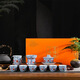 景德鎮陶瓷高檔功夫茶具套裝青花釉里紅蓋碗公道杯茶樓茶杯禮盒裝 釉里紅纏枝蓮10頭茶具套裝 10頭