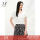 玖姿·安娜蔻時(shí)髦簡(jiǎn)約ins風(fēng)小蠻腰彈力89%棉短袖T恤女2025夏季新款 米白 L