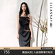 ELLASSAY歌力思經(jīng)典赫本風(fēng)小黑裙夏新款側開(kāi)叉修身顯瘦吊帶連衣裙女Y029 經(jīng)典黑 S