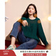 香影超好看復古綠色毛衣女2025新款寬松圓領(lǐng)慵懶風(fēng)麻花針織衫上衣 綠色 S