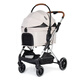beberoadT6中型寵物推車(chē)輕便可折疊犬狗狗手推車(chē)貓咪外出小推車(chē)提籃可分離 T6米色-提籃可分離 順豐送貨上樓