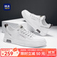 海瀾之家（HLA）男鞋秋冬季2025新款小白鞋百搭男士休閑鞋簡(jiǎn)約輕便顯痩透氣板鞋 白色-沖孔透氣 40