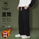 西域駱駝（VANCAMEL）褲子男秋冬加絨加厚百搭休閑褲長(cháng)褲青年學(xué)生直筒加絨褲 黑色 XL