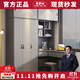 尚華仕轉角衣柜臥室現代小戶(hù)型家用連體學(xué)生寫(xiě)字電腦桌衣柜書(shū)桌一體組合 單門(mén)衣柜帶左轉角書(shū)桌 【15mm加厚背板】包安裝