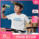 Skechers斯凱奇哆啦A夢聯(lián)名款 男女童夏季純棉透氣限定短袖L325K070