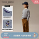 Teenie Weenie小熊童裝秋男女童經(jīng)典百搭休閑風(fēng)圓領(lǐng)羊毛毛衣 中灰色 110 cm
