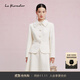 拉珂蒂（La Koradior）【羊毛】2024新款白色羊毛大衣香風(fēng)釘珠外套女 白色 S