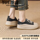 SUSTYLE國際高端品牌女裝2025冬季新款厚底松糕鞋女復古百搭軟底運動(dòng)休閑 黑色 38