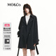 MO&Co.【美麗諾綿羊毛】復(fù)古大衣外套摩安珂 深花灰色 S 160