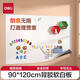 得力白板 90*120cm家用軟鐵磁性可吸附自粘墻貼/寫(xiě)字板/畫(huà)板 涂鴉自粘墻紙 兒童小黑板貼 帶背膠50009