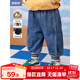 嘟嘟家寶寶褲子加厚冬裝男童長(cháng)褲女童休閑褲加絨兒童童裝牛仔厚冬季保暖 牛仔藍 80