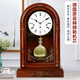 漢時(shí)（Hense） 實(shí)木機械座鐘德國進(jìn)口機芯臺鐘客廳擺件歐式復古報時(shí)鐘表HD328 椴木+德國赫姆勒五音機芯