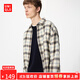 優(yōu)衣庫驚喜價(jià)男裝法蘭絨格子襯衫長(cháng)袖襯衣481225 480769 480770 481225/30淺米色 L