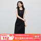 熙世界（sllsky）通勤知性?xún)?yōu)雅黑色無(wú)袖連衣裙2025春季新款背心裙內搭裙子 隕石黑 XL