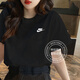 耐克（NIKE）女裝男裝短袖 26春夏新款運動(dòng)服透氣休閑服寬松上衣女T恤休閑短袖 AR4999-013/經(jīng)典黑色 M (170/88A)