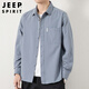 JEEP SPIRIT吉普襯衫男長袖休閑外套男裝春秋季襯衣男士純棉潮流衣服 