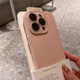 帕思米適用蘋果16promax手機殼新款iPhone17pro簡約15pm純色荔枝紋16帶鏡頭膜plus全包防摔高級感皮質(zhì)殼 【櫻花粉】荔枝皮紋丨護鏡水晶鏡頭丨50倍防摔 iPhone 16 Pro 