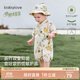 babylove嬰兒連體衣夏季竹棉山茶紗布和尚服新生兒寶寶衣服薄款透氣哈衣
