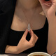 普陀山直發(fā)翡翠滿綠四季豆吊墜陽綠福豆鑲嵌玉石掛件項鏈女飾品 冰透四季豆項鏈