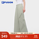 斐樂(lè )（FILA）FUSION斐樂(lè )趙露思同款梭織長(cháng)褲女2025夏季新款時(shí)尚寬松休閑工裝褲 鉛筆灰-DY XL 175/74A/XL
