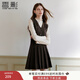 香影老錢(qián)風(fēng)美拉德背心裙女2025秋季新款miu系v領(lǐng)無(wú)袖含羊毛連衣裙 咖色 XL 170/92A/125-140斤