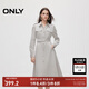 ONLY秋季時(shí)尚復(fù)古修身A字中長(zhǎng)款長(zhǎng)袖連衣裙女|124307062 A41 云雨灰色 L 170/88A