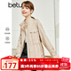 betu百圖女裝秋季新款短外套韓版防風(fēng)派克服長(cháng)袖立領(lǐng)外套女2209T51 卡其色 L