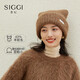Siggi貓耳毛線(xiàn)帽女冬季日系可愛(ài)針織帽百搭護耳帽保暖大頭圍