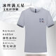 夏季冰絲T恤定制工作校服裝印字LOGO短袖DIY速干衣團體活動文化衫 升級款彈力冰絲-灰色 3XL