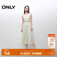 ONLY2025夏季新款肌理感復古U型領(lǐng)無(wú)袖中長(cháng)款連衣裙女|125207047 A61青瓷灰綠色 M