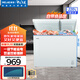 美菱（MeiLing）冰柜220升家用商用臥式冷藏冷凍兩門(mén)雙溫小型冷柜一級能效頂開(kāi)雙開(kāi)門(mén)保鮮大容量速凍小冰箱電冰柜 BCD-220DT-白色 220L