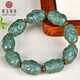 可玉可求 和田玉龍形手鏈 男路路通玉石手串 寓意路路暢通 廣開(kāi)財路 禮物 青色約21*15*14毫米 D2010