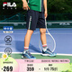 FILA斐樂(lè )兒童童裝短褲2025年夏季男中大童針織五分褲 青鳥(niǎo)藍-NV 165