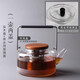 ORTOR玻璃茶壺透明玻璃燒水壺家用辦公提梁壺電陶爐玻璃水具套裝 提梁壺（一壺兩蓋）