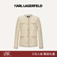 Karl Lagerfeld卡爾拉格斐2025春季新款金色圓領(lǐng)香風(fēng)外套老佛爺M21E1503 金色 （新批次） M （40）