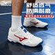 美津濃（MIZUNO）羽毛球鞋男女同款透氣減震防滑耐磨運動(dòng)鞋室內外專(zhuān)項訓練鞋排球鞋 白/藍/紅【V1GA218125】 41