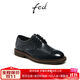 FED布洛克鞋春季新款女鞋復古小皮鞋系帶深口單鞋女款D1230-YA209 黑色 37