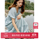 范思藍(lán)恩茶歇法式氣質(zhì)連衣裙女夏季2024新款田園風(fēng)度假長裙12506 薄荷綠 XS